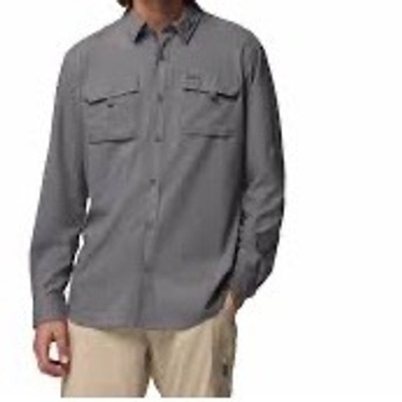 Columbia Other - Columbia Men's Gray Sun Protection Long Sleeve‎ Button Up Shirt XL Omni-Shade